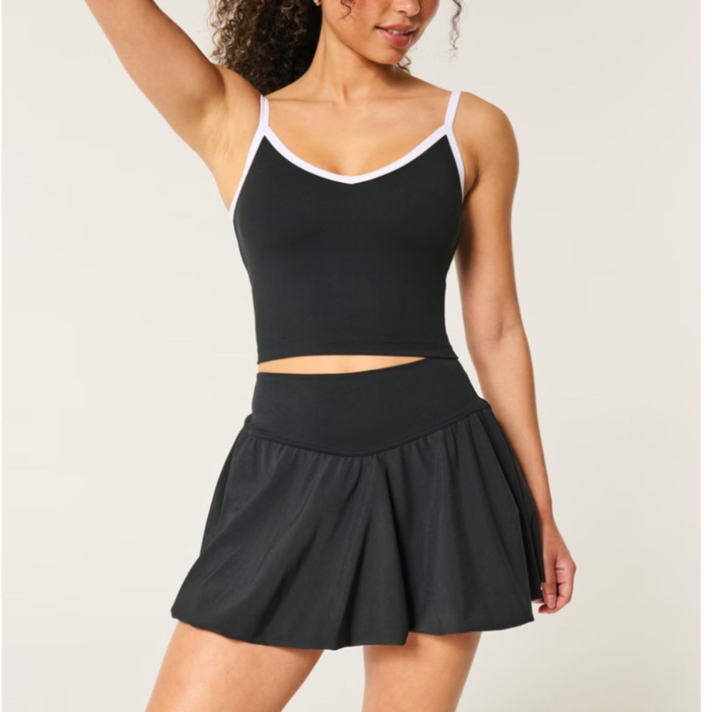 Hollister Gilly Hicks Active Bubble Skortie BLACK XS